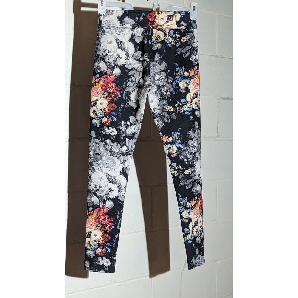 Abercrombie & Fitch Floral Print Leggings Black Multicolor Womens Size Small